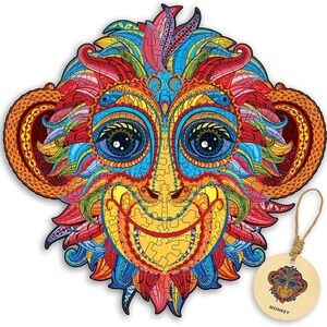 Rainbow monkey Puzzle 3-D brain rare Wooden jigsaw new unopened